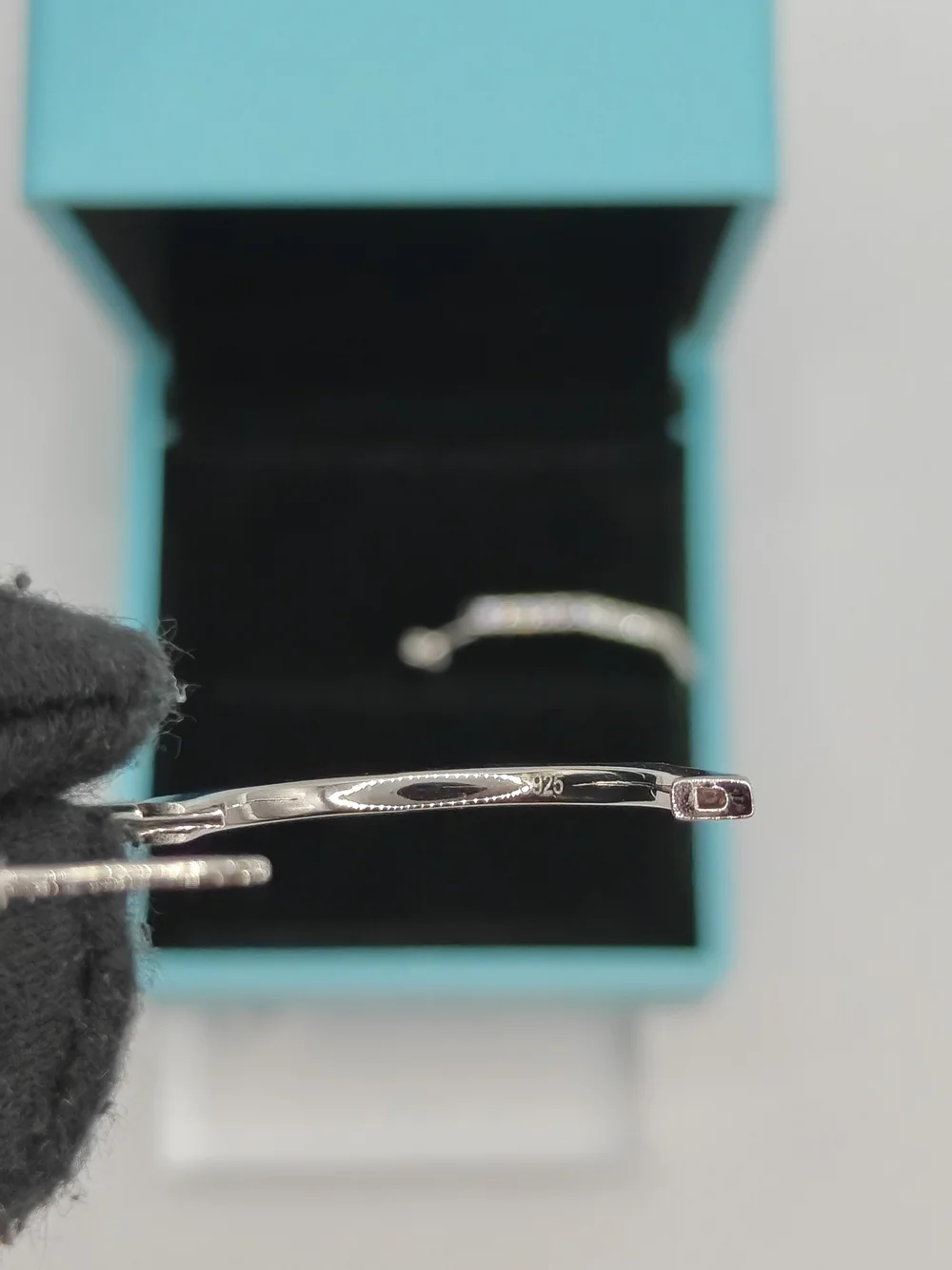 Moissanite Sterling Silver Cubic Zirconia Curved Hoop Earrings